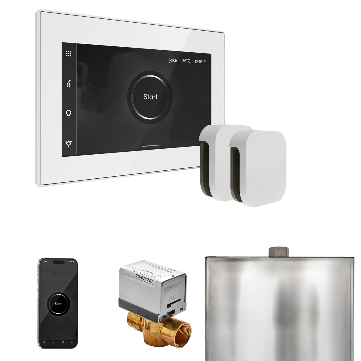 Mr. Steam XButler Max Steam Shower Control Package with iSteamX Control and Steamhead