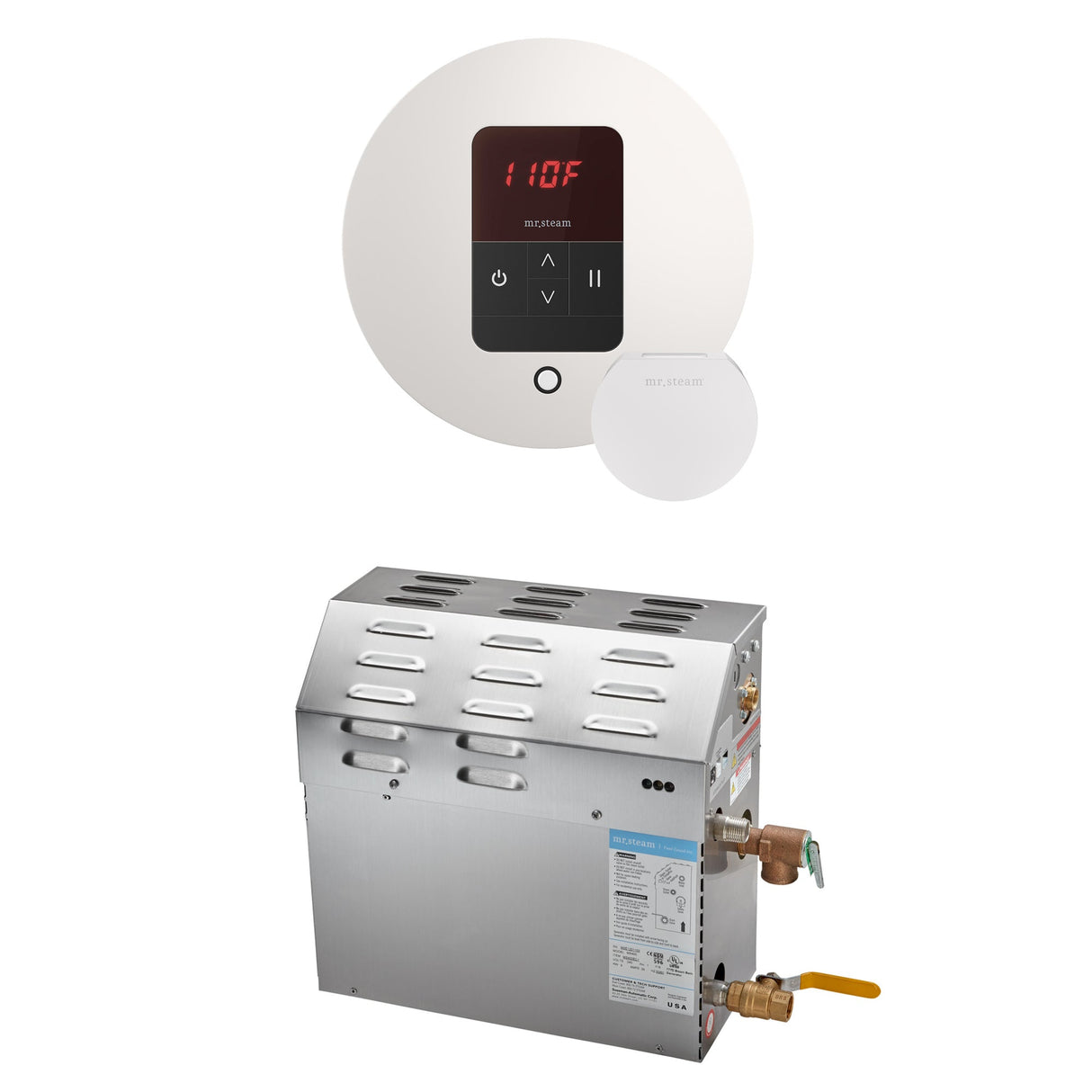 Mr. Steam MS Steam Shower Generator Package with Round iTempo Control