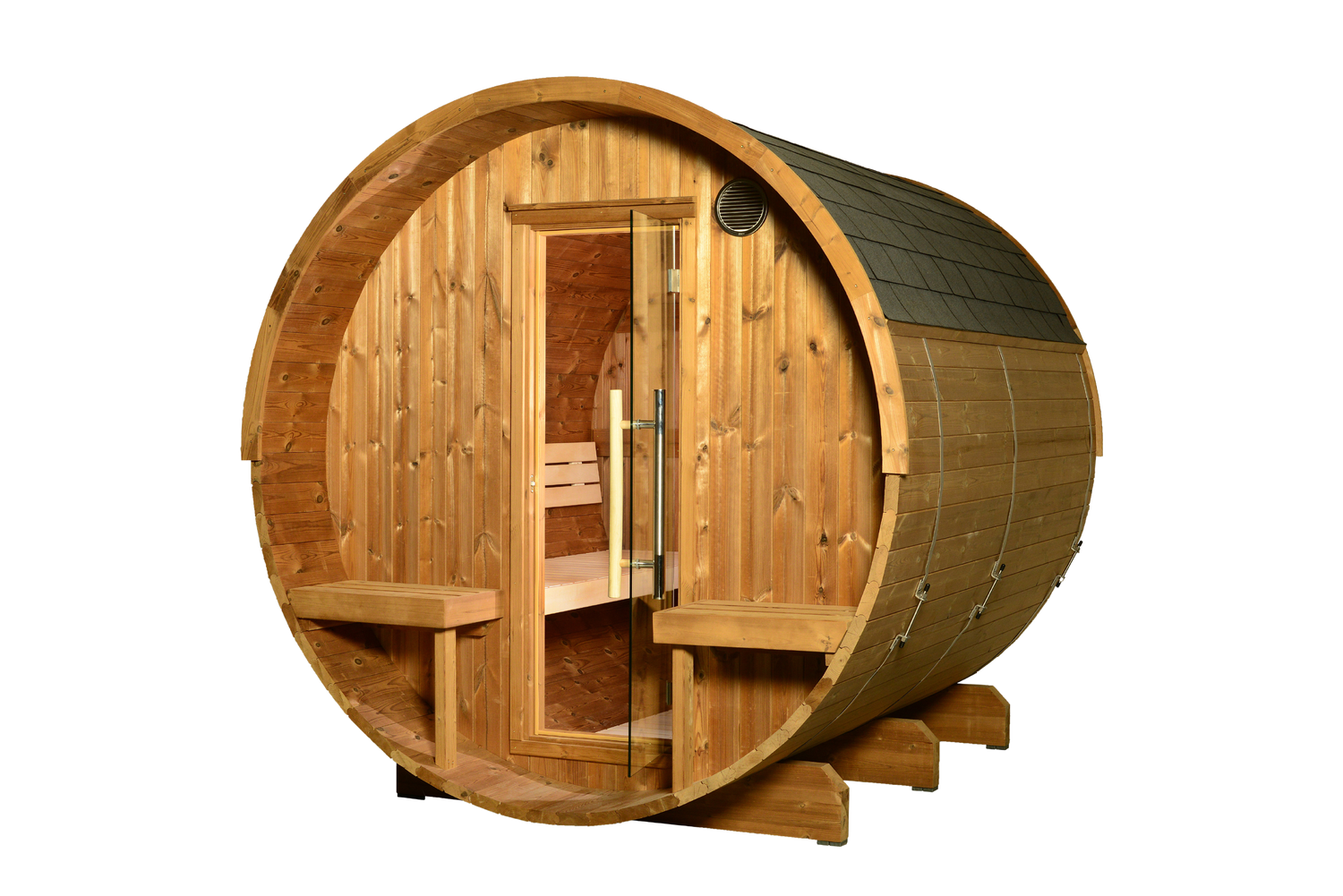 ThermaSol Magnus Outdoor Canopy Barrel Sauna