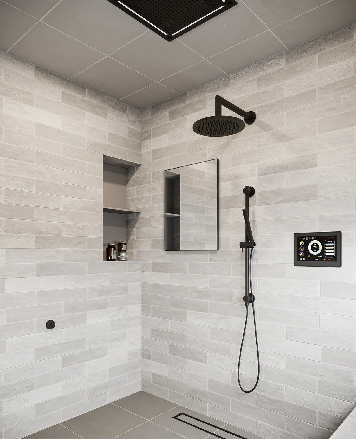 ThermaSol 15-1011 Round Rain Canopy Kit - Rain Canopy + Shower Arm