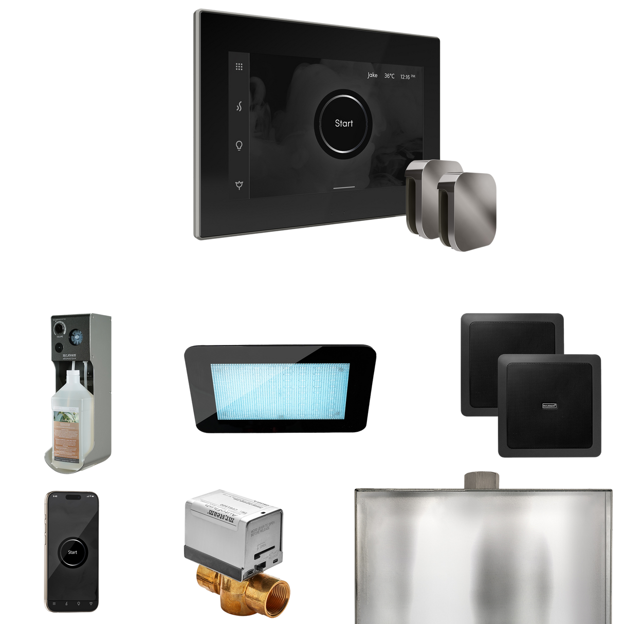 Mr. Steam XDream Max Steam Shower Control Package with iSteamX Control and Steamhead