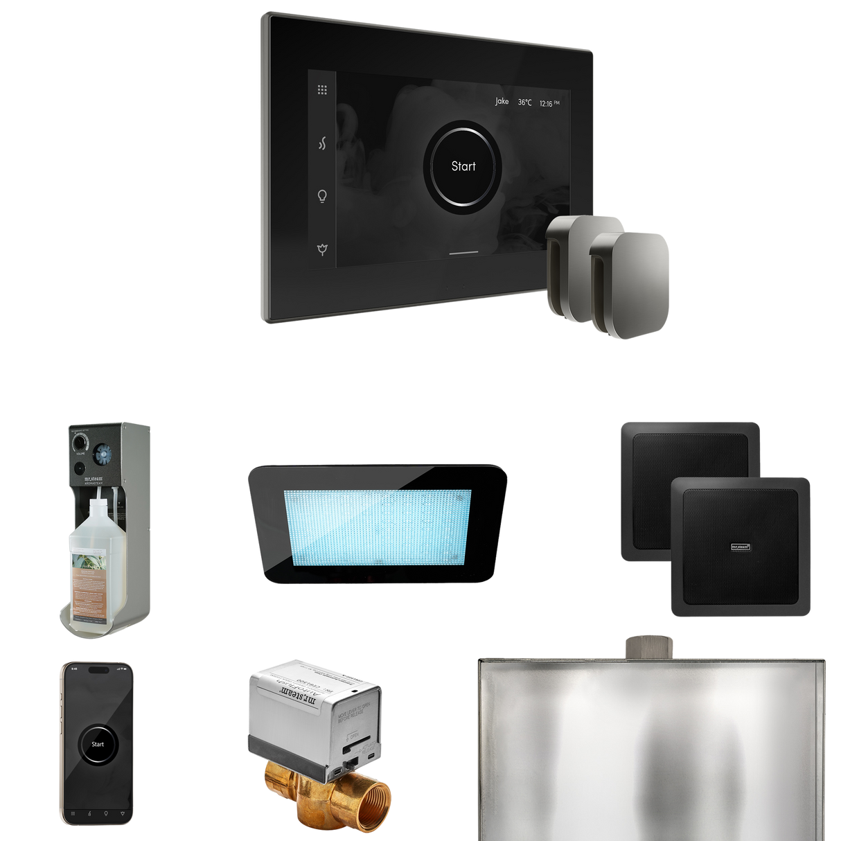 Mr. Steam XDream Max Steam Shower Control Package with iSteamX Control and Steamhead