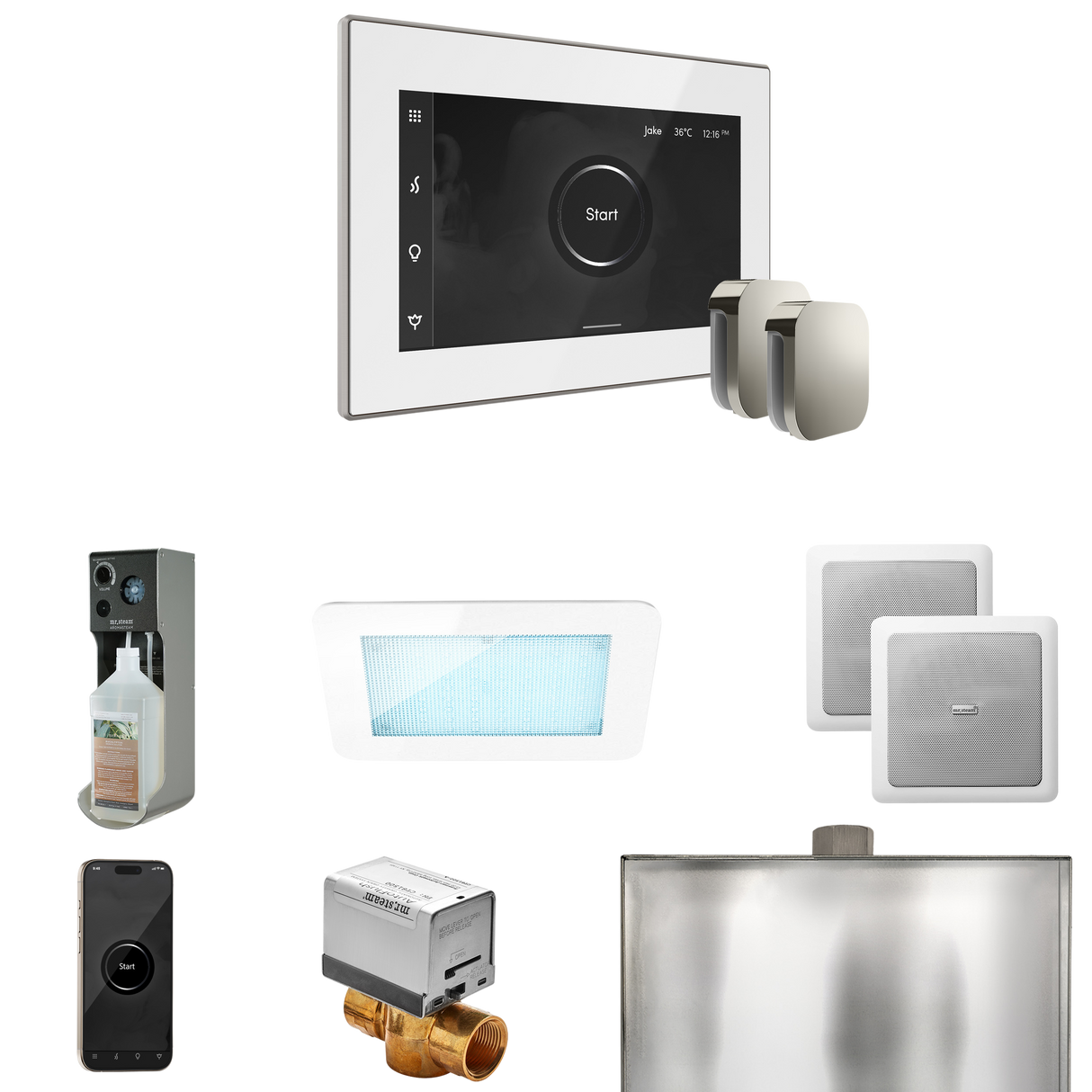 Mr. Steam XDream Max Steam Shower Control Package with iSteamX Control and Steamhead