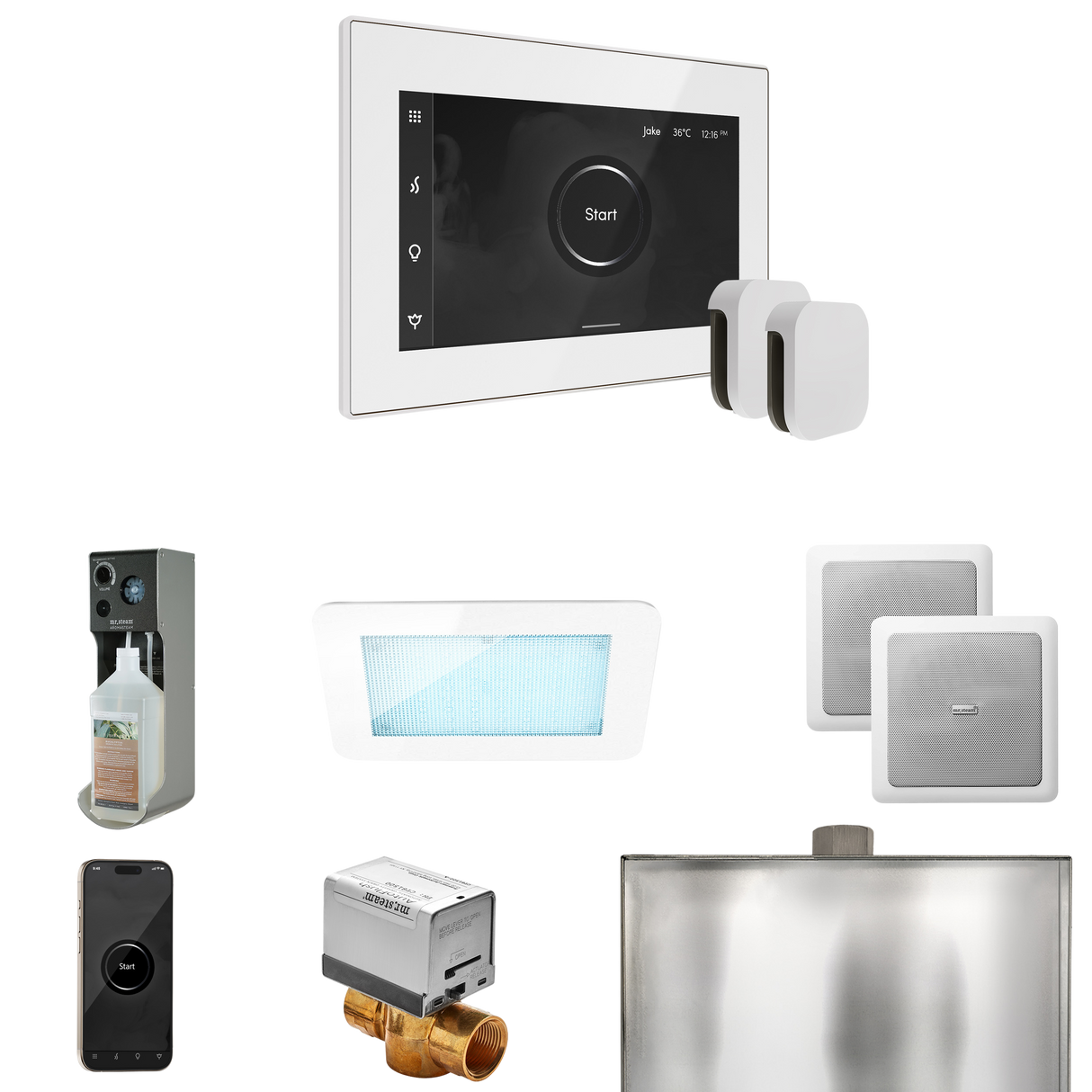 Mr. Steam XDream Max Steam Shower Control Package with iSteamX Control and Steamhead