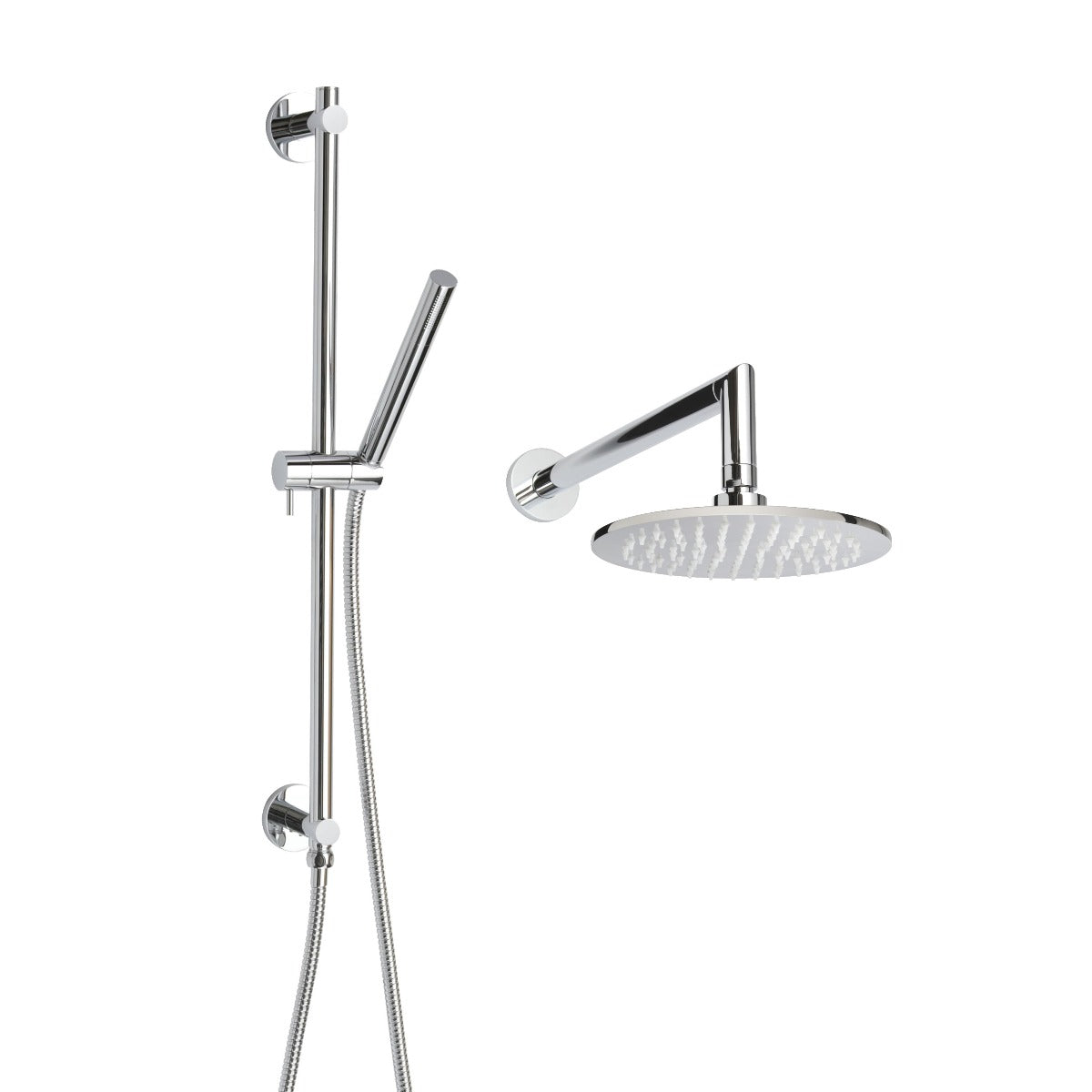 ThermaSol 15-CSPRD Essential Shower Fixture Package - Rain Canopy + Shower Arm + Hand Shower + Shower Rail + Shower Hose
