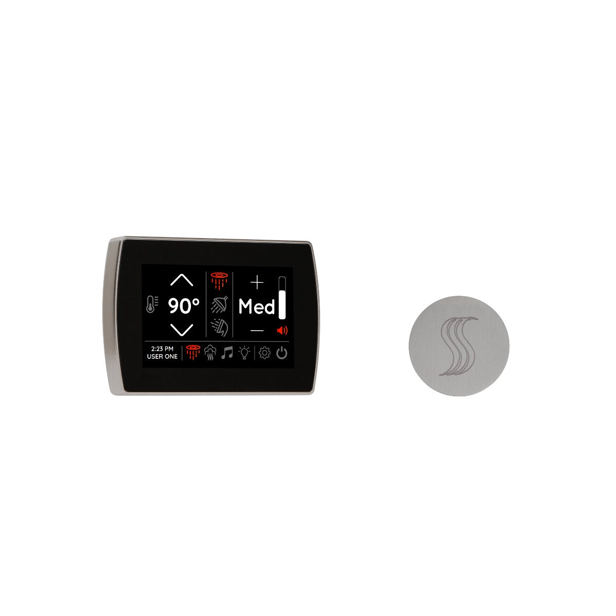 ThermaSol STCM-SVRD SignaTouch 5 Wall Mount Control + Round SteamVection Steam Head Kit