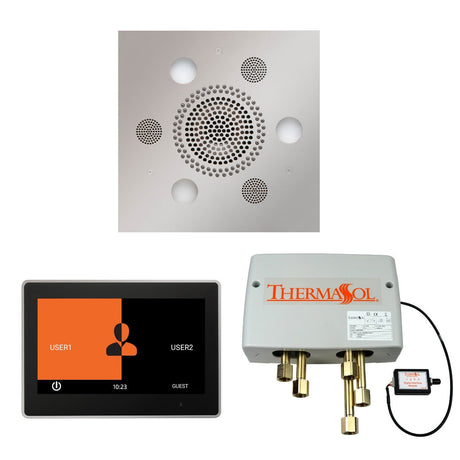 ThermaSol WSP10S Wellness Shower Package - Serenity Advanced Square Rainhead + ThermaTouch2 10" Control + Digital Shower Valve