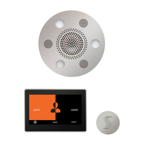 ThermaSol WSTP10R Wellness Steam Package - Serenity Advanced Round Rainhead + ThermaTouch2 10" Control + SteamVection Round Steam Head