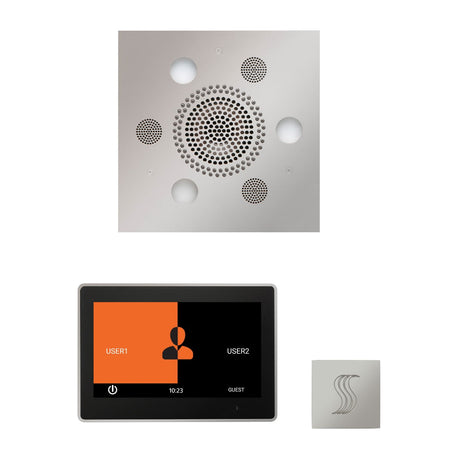 ThermaSol WSTP10S Wellness Steam Package - Serenity Advanced Square Rainhead + ThermaTouch2 10" Control + SteamVection Square Steam Head