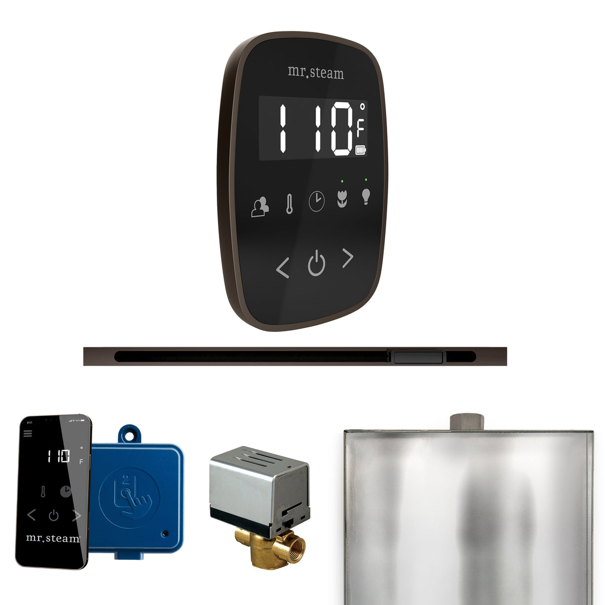 Mr. Steam ButlerFlex Steam Shower Control Package with TempoFlex Control and Linear Steamhead