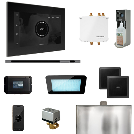 Mr. Steam Bliss Steam Shower Control Package with iSteamX Control and Linear Steamhead