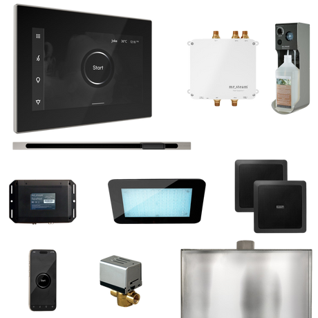Mr. Steam Bliss Steam Shower Control Package with iSteamX Control and Linear Steamhead