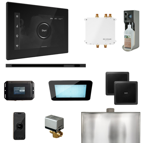 Mr. Steam Bliss Steam Shower Control Package with iSteamX Control and Linear Steamhead