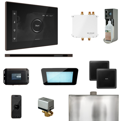 Mr. Steam Bliss Steam Shower Control Package with iSteamX Control and Linear Steamhead