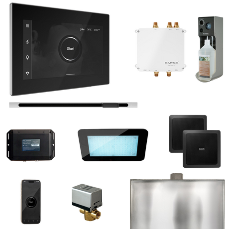 Mr. Steam Bliss Steam Shower Control Package with iSteamX Control and Linear Steamhead