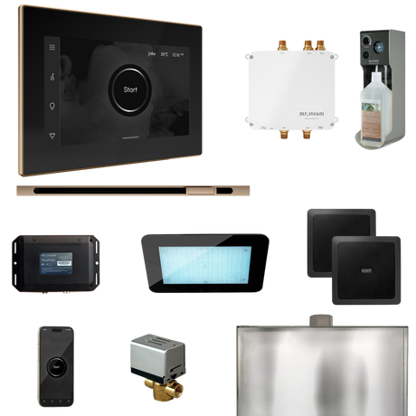 Mr. Steam Bliss Steam Shower Control Package with iSteamX Control and Linear Steamhead