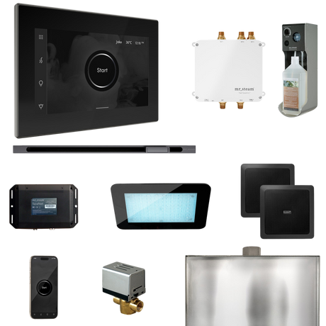 Mr. Steam Bliss Steam Shower Control Package with iSteamX Control and Linear Steamhead