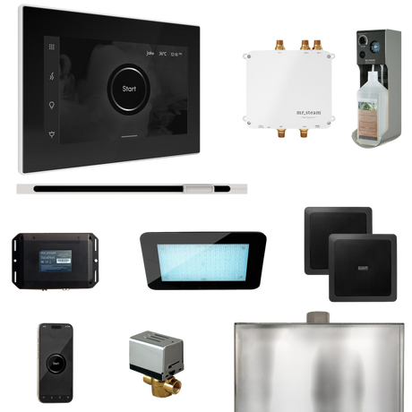 Mr. Steam Bliss Steam Shower Control Package with iSteamX Control and Linear Steamhead