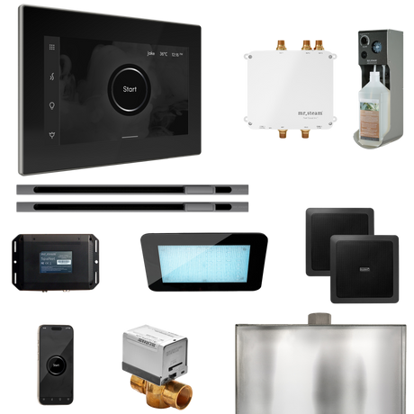 Mr. Steam Bliss Max Steam Shower Control Package with iSteamX Control and Linear Steamhead