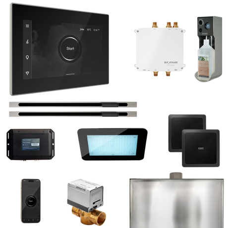 Mr. Steam Bliss Max Steam Shower Control Package with iSteamX Control and Linear Steamhead