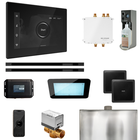 Mr. Steam Bliss Max Steam Shower Control Package with iSteamX Control and Linear Steamhead