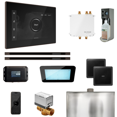 Mr. Steam Bliss Max Steam Shower Control Package with iSteamX Control and Linear Steamhead