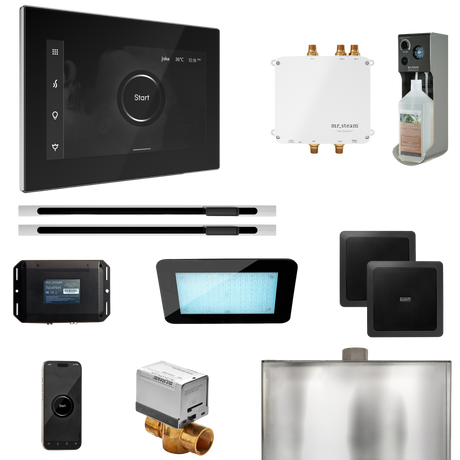 Mr. Steam Bliss Max Steam Shower Control Package with iSteamX Control and Linear Steamhead