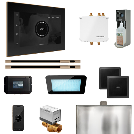 Mr. Steam Bliss Max Steam Shower Control Package with iSteamX Control and Linear Steamhead
