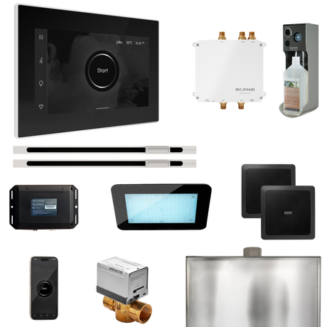 Mr. Steam Bliss Max Steam Shower Control Package with iSteamX Control and Linear Steamhead