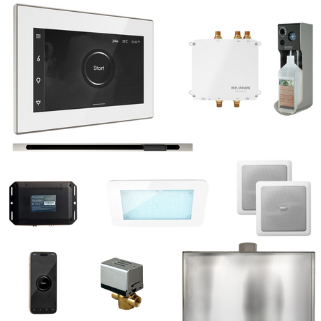 Mr. Steam Bliss Steam Shower Control Package with iSteamX Control and Linear Steamhead