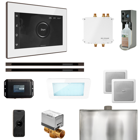 Mr. Steam Bliss Max Steam Shower Control Package with iSteamX Control and Linear Steamhead