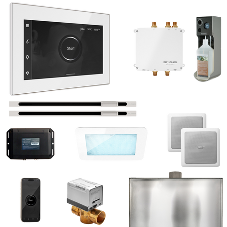 Mr. Steam Bliss Max Steam Shower Control Package with iSteamX Control and Linear Steamhead