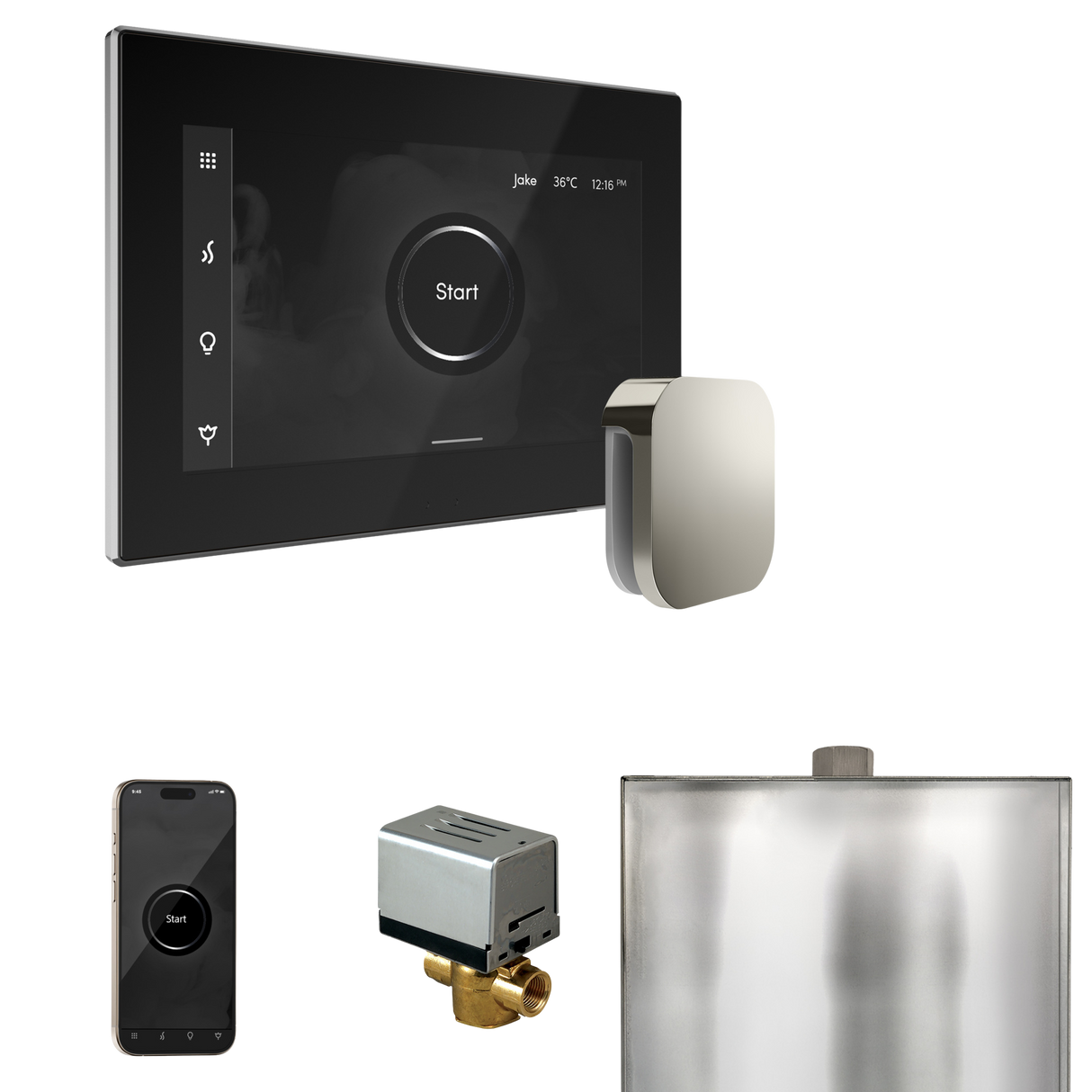 Mr. Steam XButler Steam Shower Control Package with iSteamX Control and Steamhead