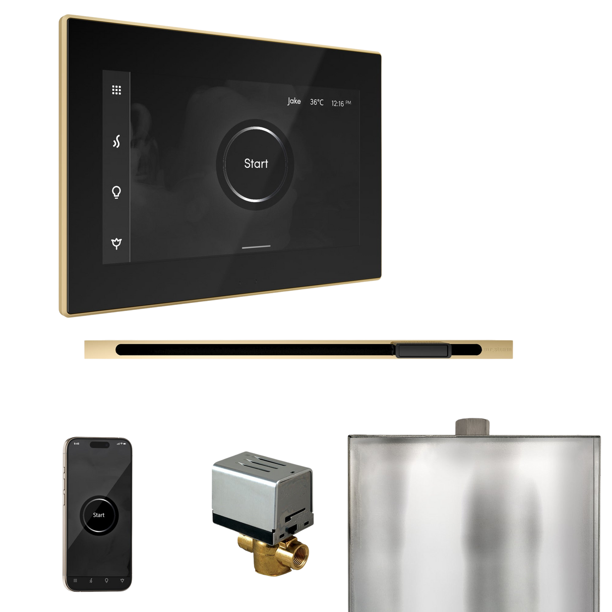 Mr. Steam XButler Steam Shower Control Package with iSteamX Control and Linear Steamhead