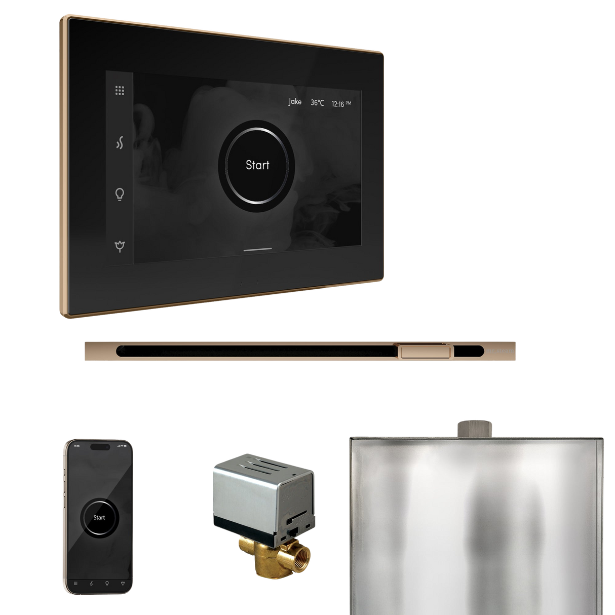 Mr. Steam XButler Steam Shower Control Package with iSteamX Control and Linear Steamhead