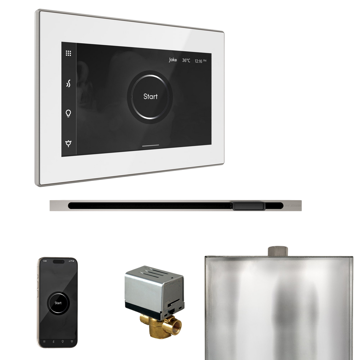 Mr. Steam XButler Steam Shower Control Package with iSteamX Control and Linear Steamhead