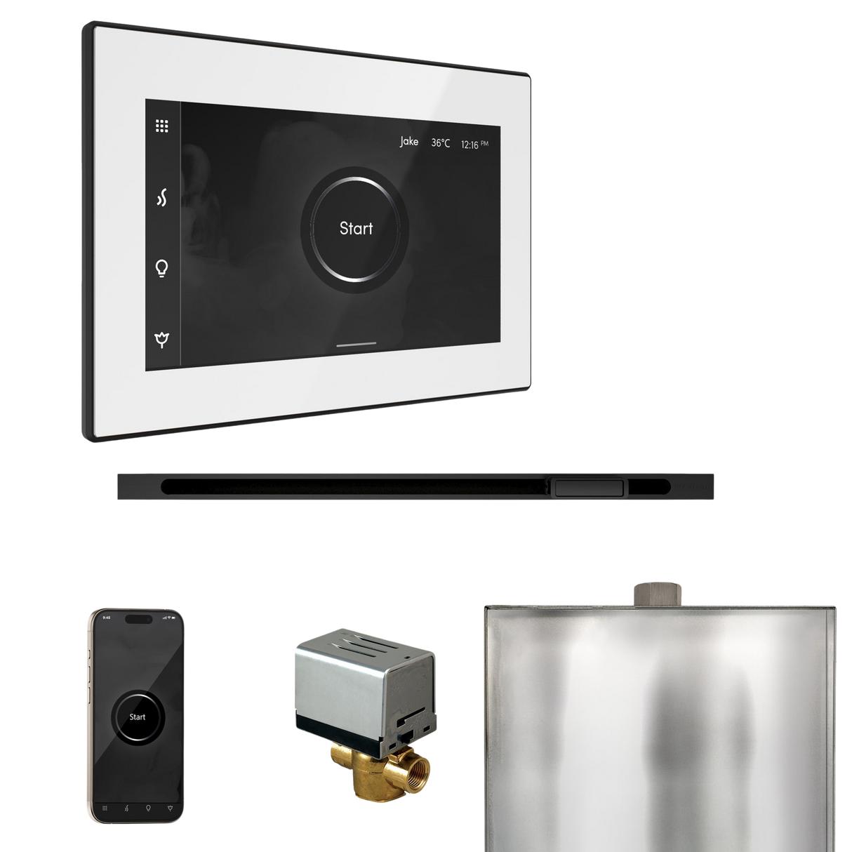 Mr. Steam XButler Steam Shower Control Package with iSteamX Control and Linear Steamhead