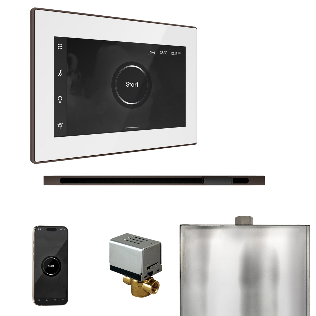 Mr. Steam XButler Steam Shower Control Package with iSteamX Control and Linear Steamhead