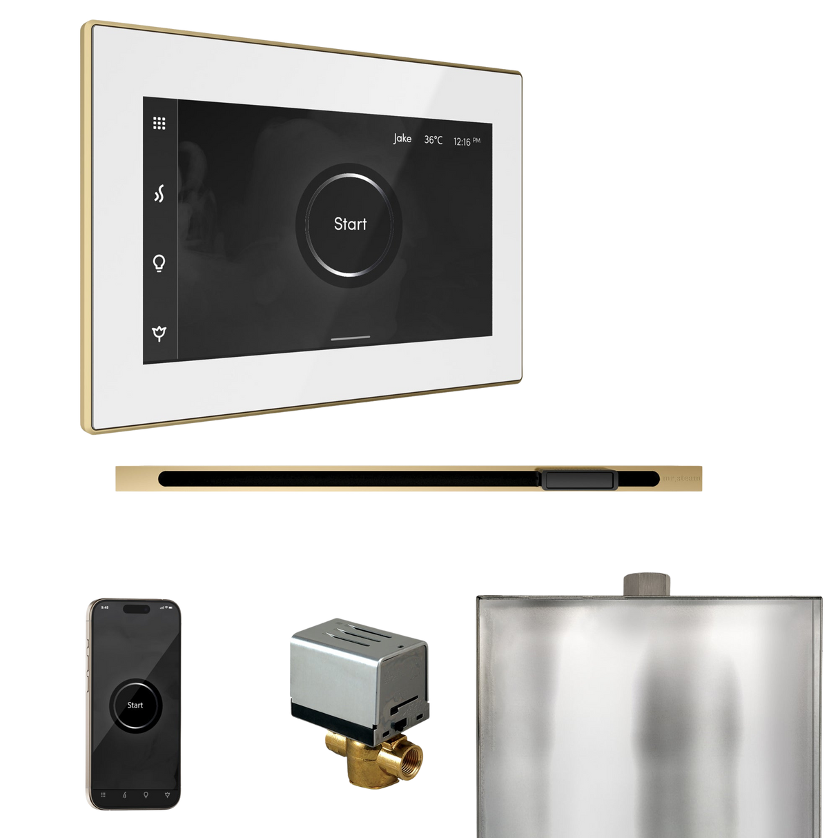 Mr. Steam XButler Steam Shower Control Package with iSteamX Control and Linear Steamhead