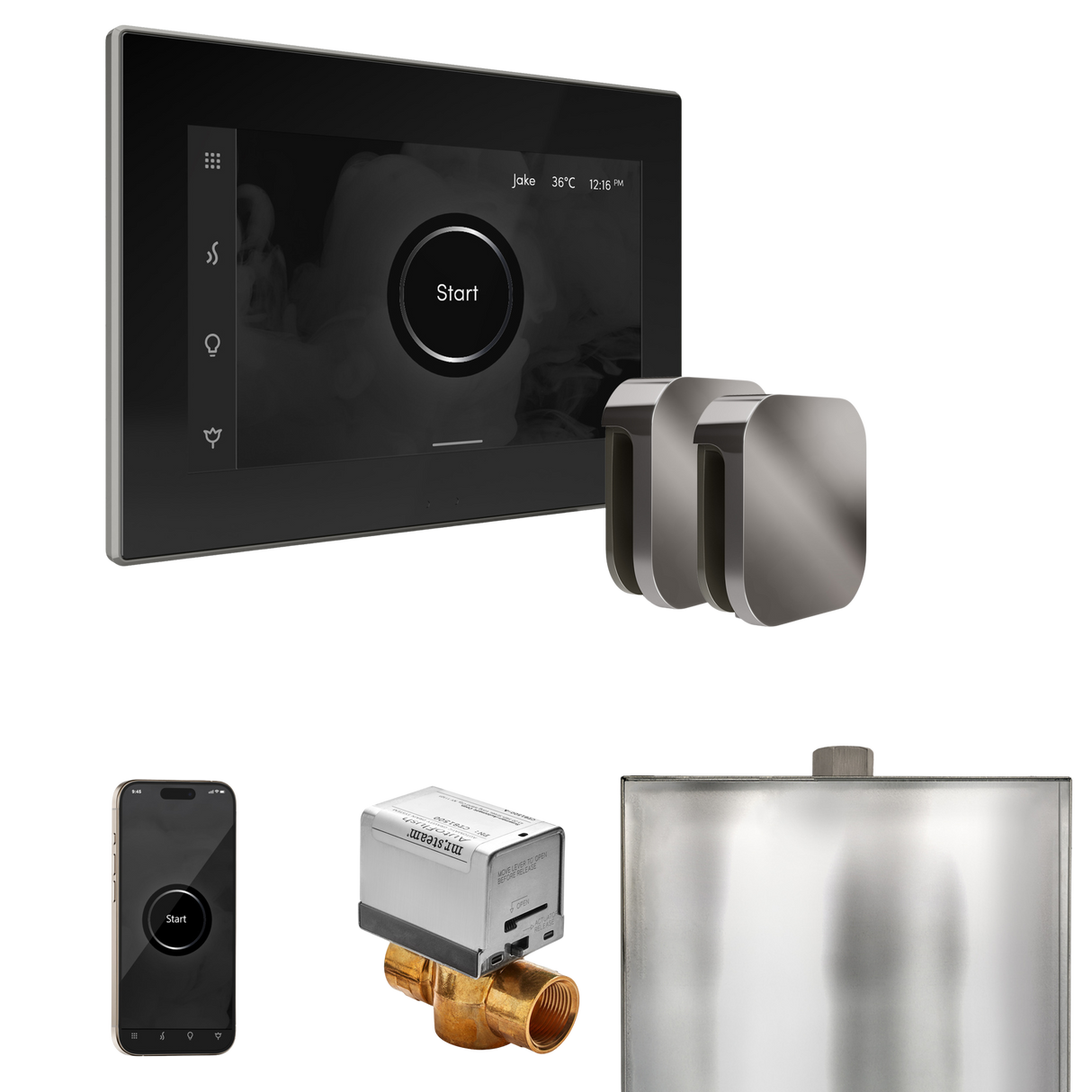 Mr. Steam XButler Max Steam Shower Control Package with iSteamX Control and Steamhead