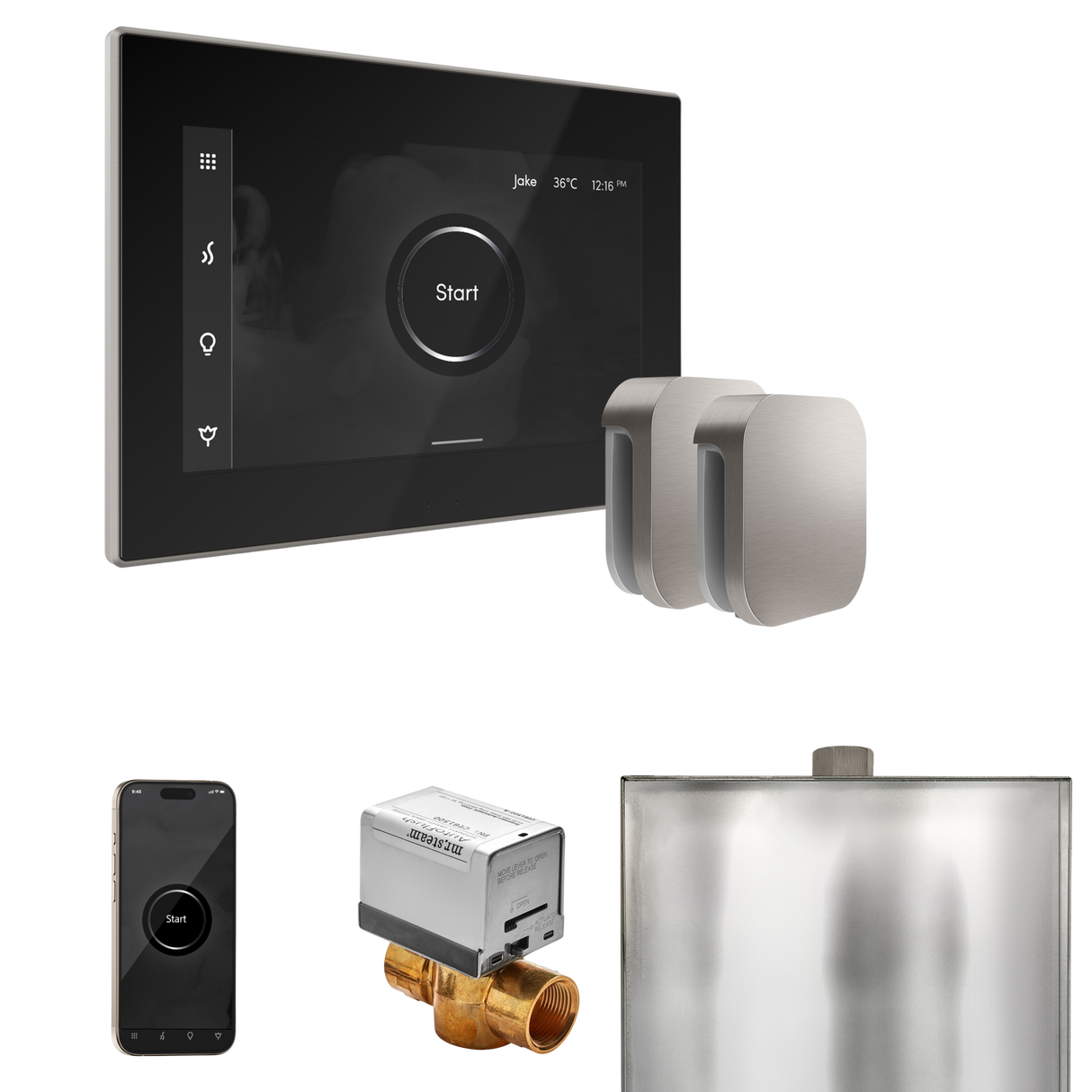 Mr. Steam XButler Max Steam Shower Control Package with iSteamX Control and Steamhead