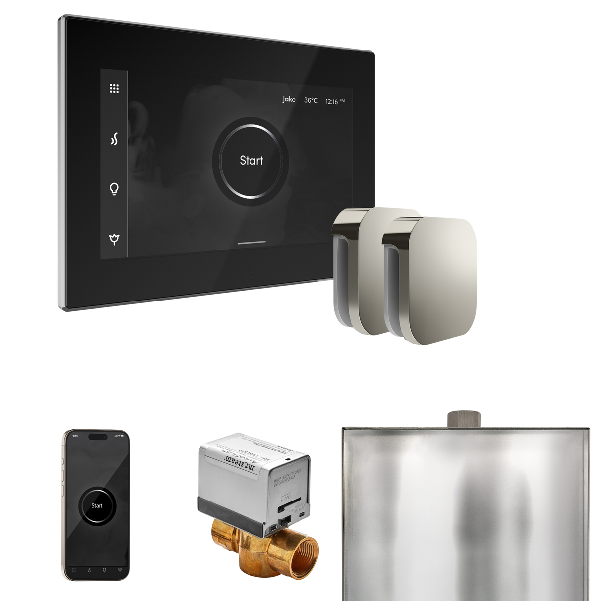 Mr. Steam XButler Max Steam Shower Control Package with iSteamX Control and Steamhead