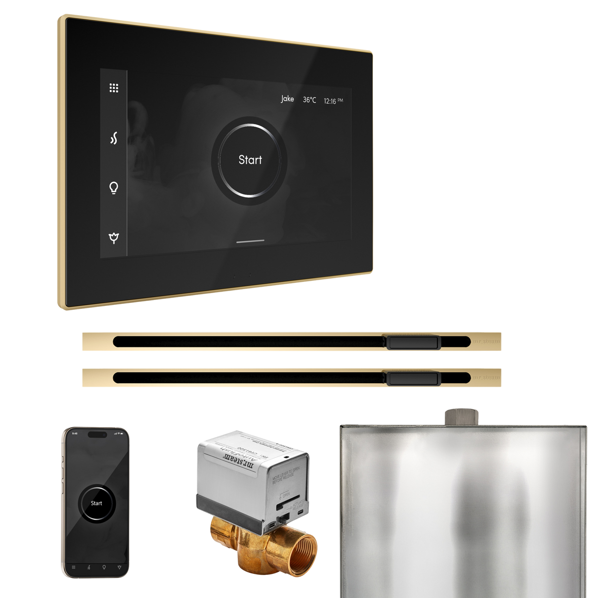 Mr. Steam XButler Max Steam Shower Control Package with iSteamX Control and Linear Steamhead