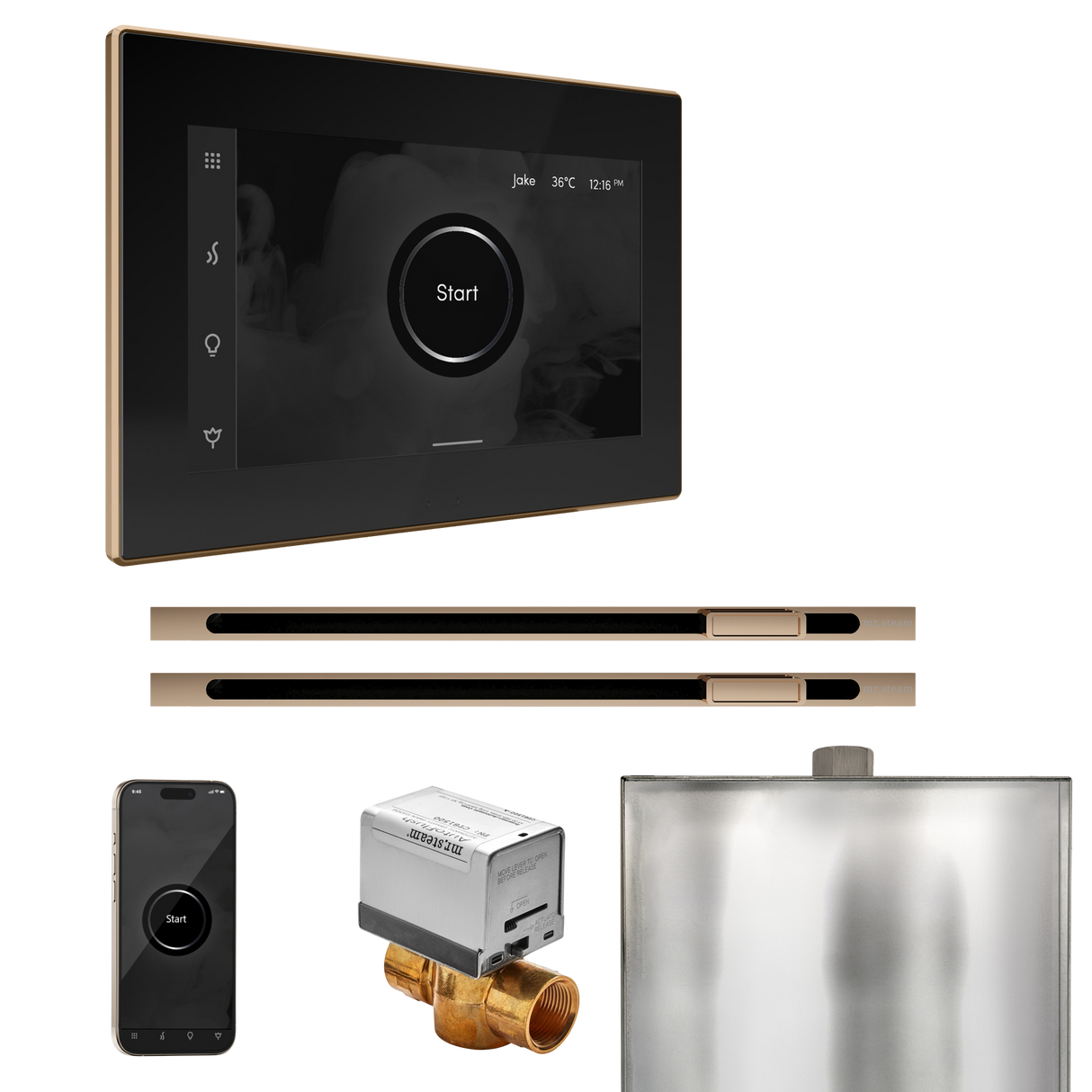 Mr. Steam XButler Max Steam Shower Control Package with iSteamX Control and Linear Steamhead