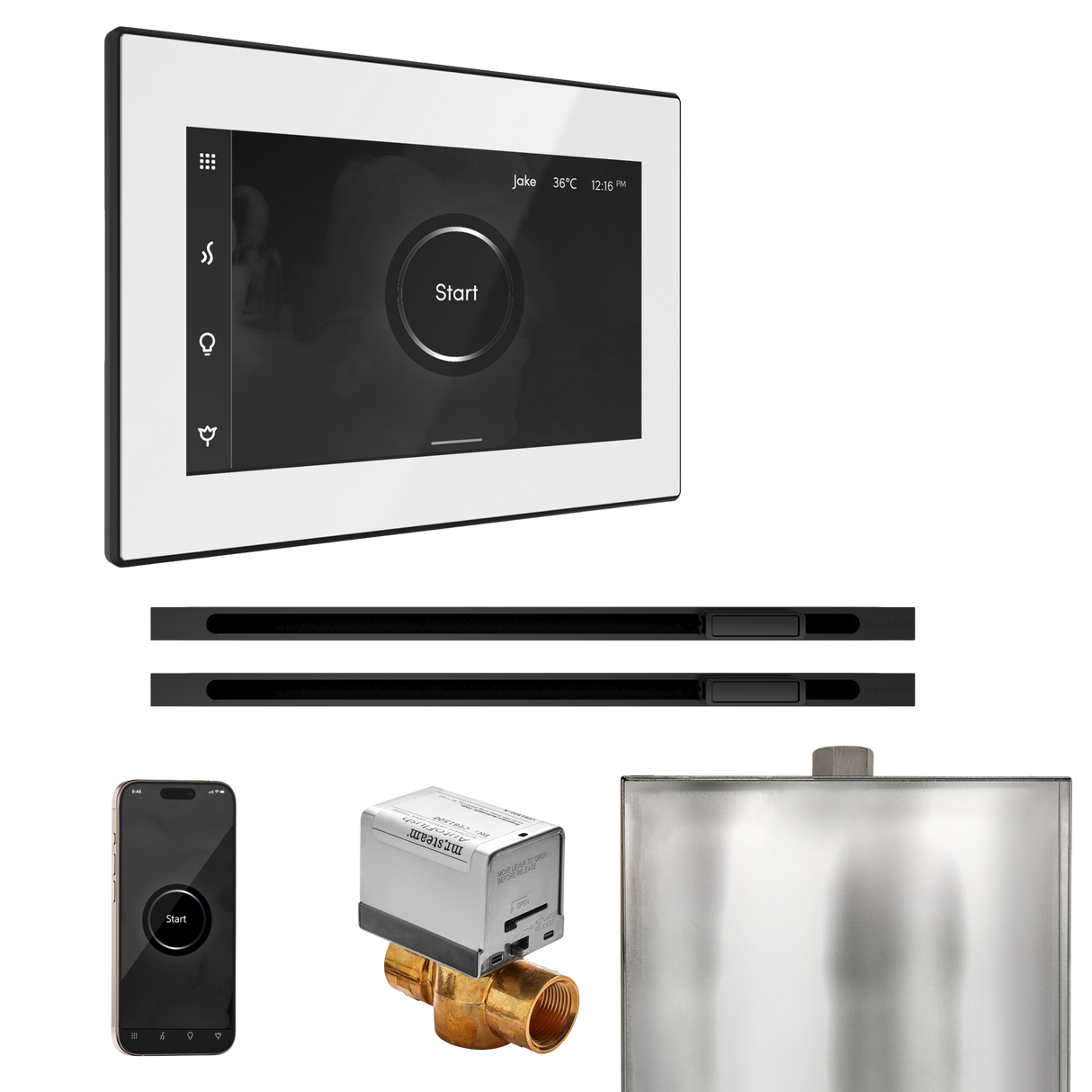 Mr. Steam XButler Max Steam Shower Control Package with iSteamX Control and Linear Steamhead