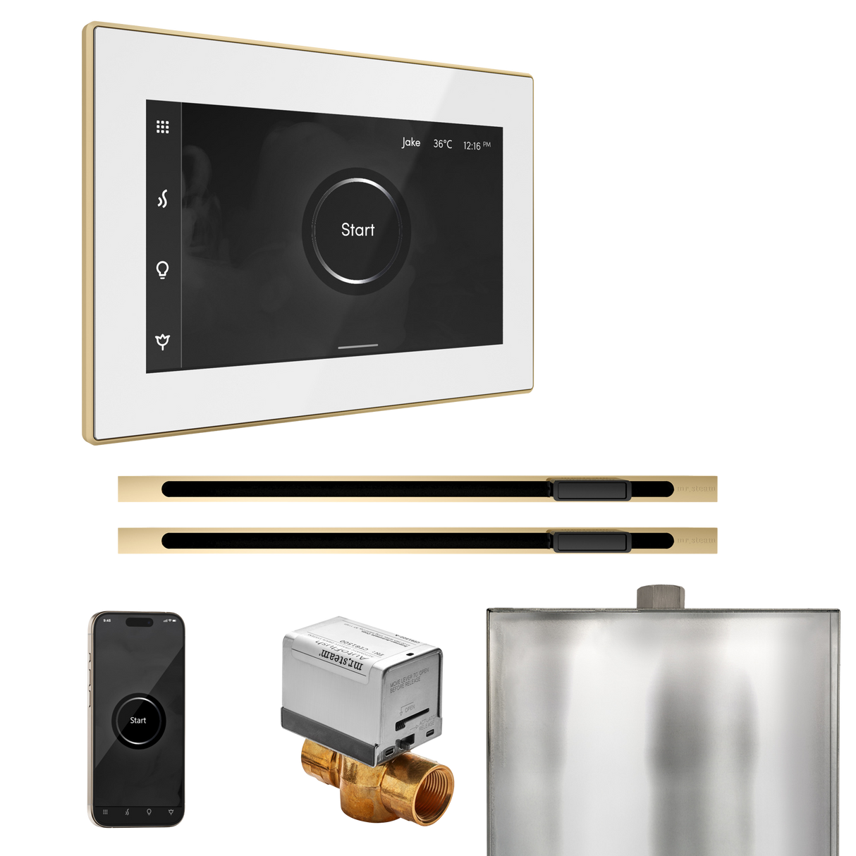 Mr. Steam XButler Max Steam Shower Control Package with iSteamX Control and Linear Steamhead