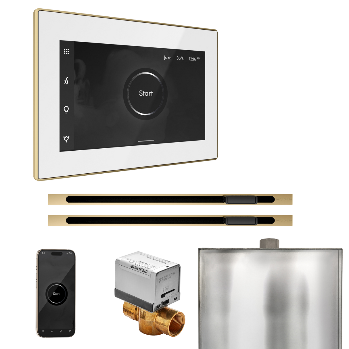 Mr. Steam XButler Max Steam Shower Control Package with iSteamX Control and Linear Steamhead