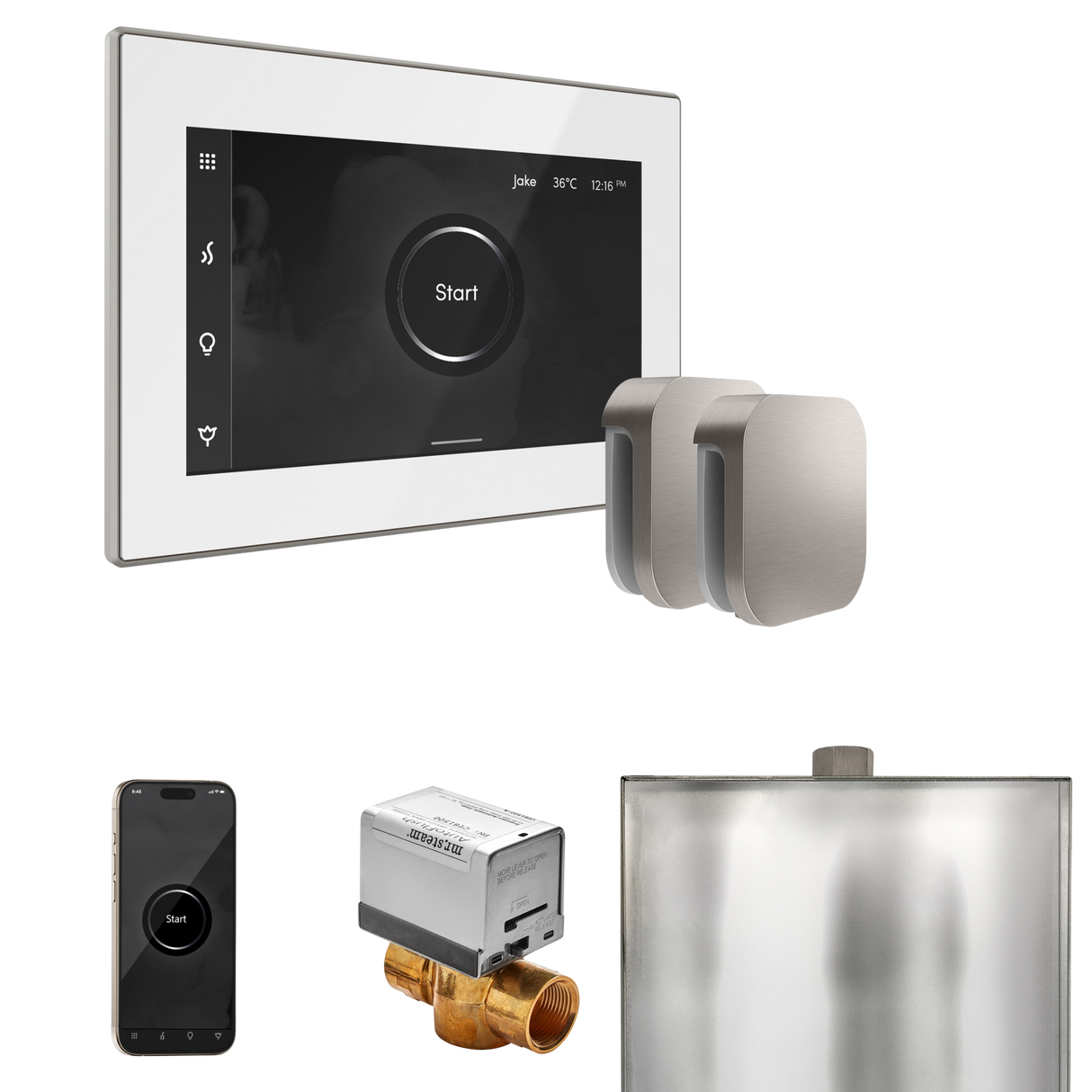 Mr. Steam XButler Max Steam Shower Control Package with iSteamX Control and Steamhead