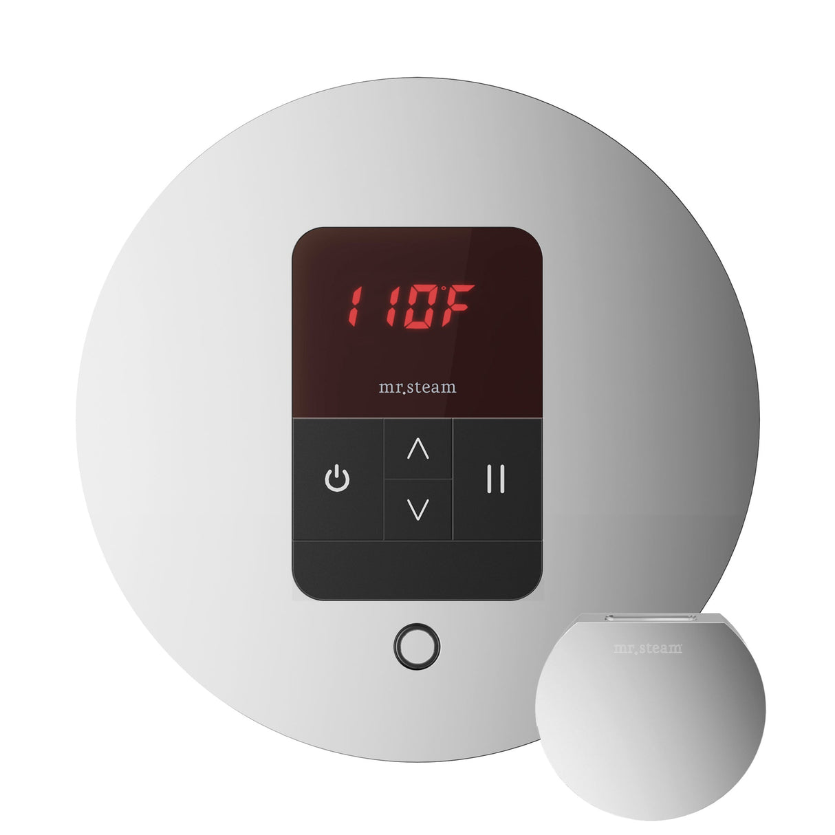 Mr. Steam iTempo Round Steam Shower Control and Steamhead