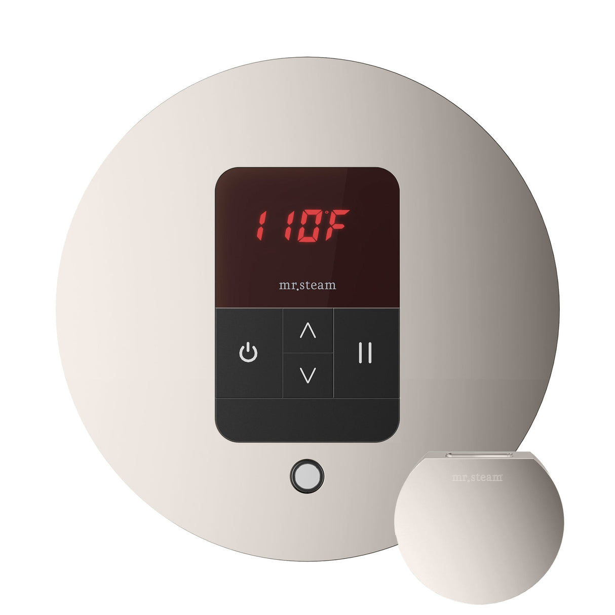 Mr. Steam iTempo Round Steam Shower Control and Steamhead